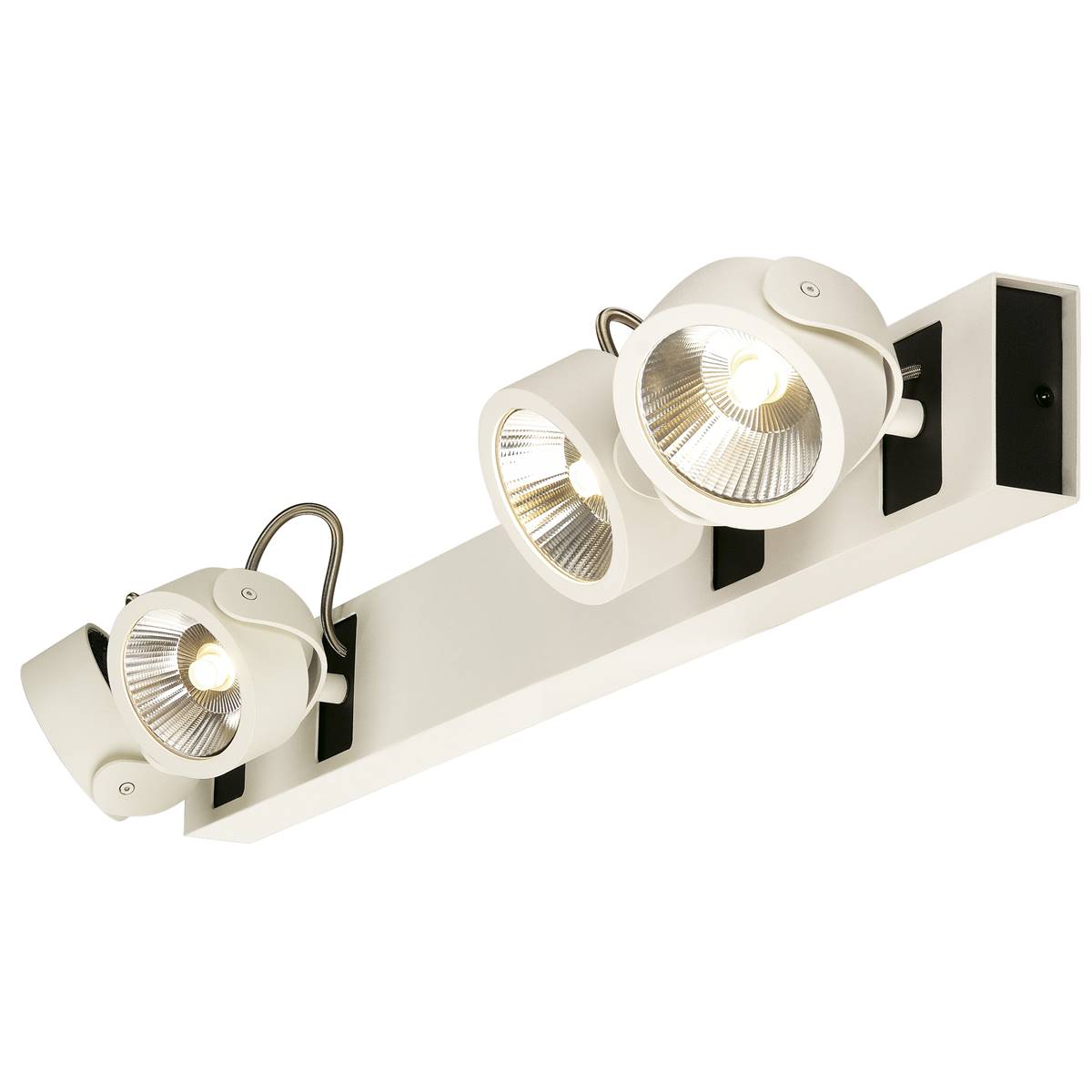 Kalu Led Applique Plafonnier Long Blanc Noir Led W K Slv