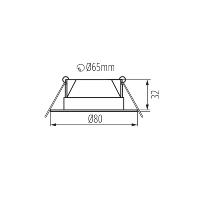 50 x Spot LED extra-plat noir Kanlux 4.8W 36° 230V Blanc Neutre