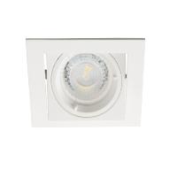 Spot encastrable downlight orientable carré finition blanc 26753