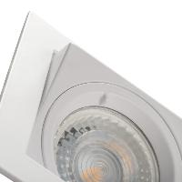 Spot encastrable downlight orientable carré finition blanc 26753