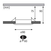 10 Spots Encastrés Noir Fixe avec douille GU10 230V - Paulmann - 92120