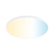 VariFit Panneau encastré LED Veluna Edge IP44 rond 160mm 1000lm Tunable White Bl