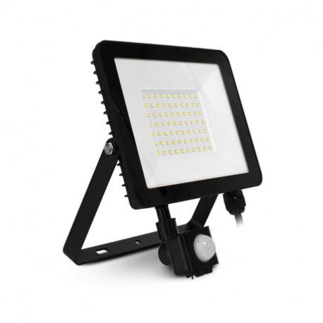 Projecteur LED 50W LUMOS SLIM 110° blanc neutre 4000K à détection IP65